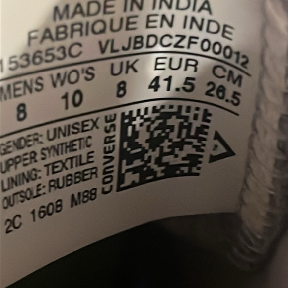 Converse Felt High Top With Lunarlon  Gray Size 10 - Picture 8 of 11